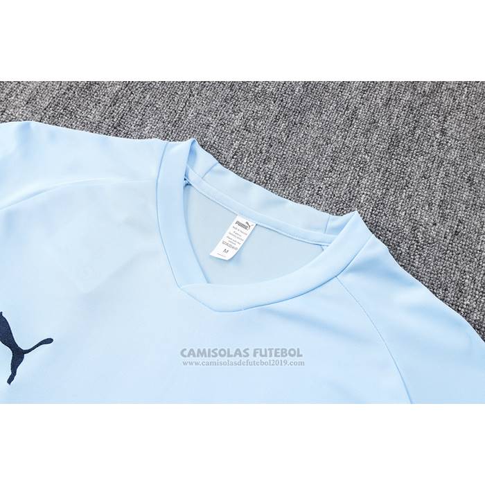 Fato de Treino Manchester City Manga Curta 2022-2023 Azul - Calcas Curta
